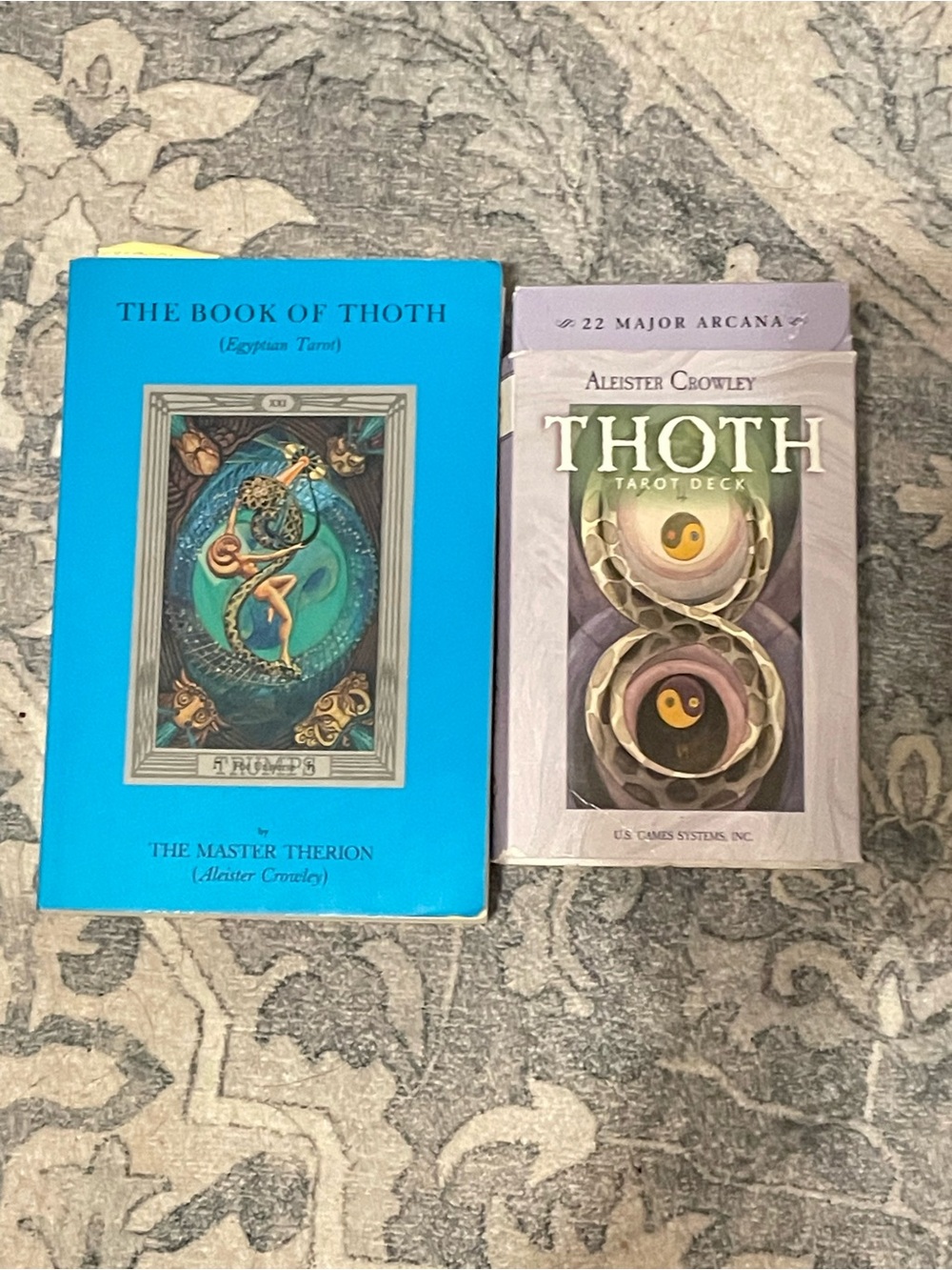 Thoth Tarot Deck and Book Set - Blue and Purple
